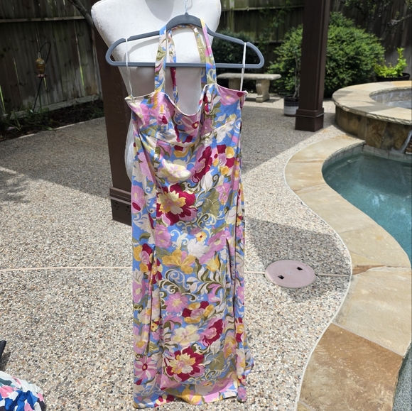 Zara Nwt Floral Halter Maxi Dress - Picture 14 of 15